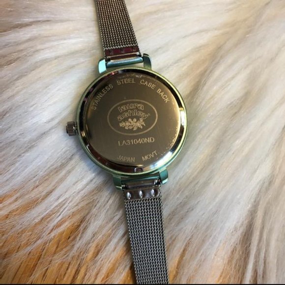 Laura Ashley Mint Green/Silver Metal Mesh Watch main image 6